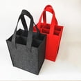 thumbnail image 1 of Bolsa de mano para vino de 6 botellas, portador de botellas de vino acolchado térmico aislado para viajes, Picnic, gran regalo para amantes del vino, 2 uds., 1 of 5