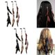 thumbnail image 2 of 6 unidades de plumas para el pelo, extensiones de plumas con clip y cuentas trenzadas para mujeres, disfraces de cosplay, verano, 2 of 8