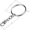 thumbnail image 3 of 100 Pcs Keychain Ring, 25mm Keychain With Silver Chain Keychain With Rings, 3 of 4