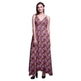 thumbnail image 1 of Bimba Robe Longue à Imprimé Floral pour Femme, Bretelles Spaghetti, Col en V, Maxi, Tenue de Plage - Très Petit, 1 of 6