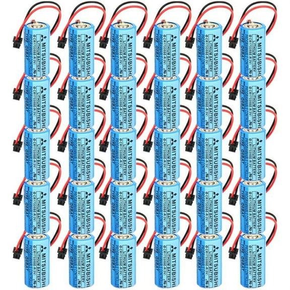 30 PCS 1800mAh CR17335SE-R 3V Q6BAT Non-Rechargable 3V Battery for Mitsubishi Q170HBATC Q25PRHCPU QNS FANUC System PLC Memory Backup Power