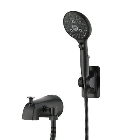 Lift-Up Diverter Tub Spout with 6 Settings Handheld Shower in Oil Rubbed Bronze