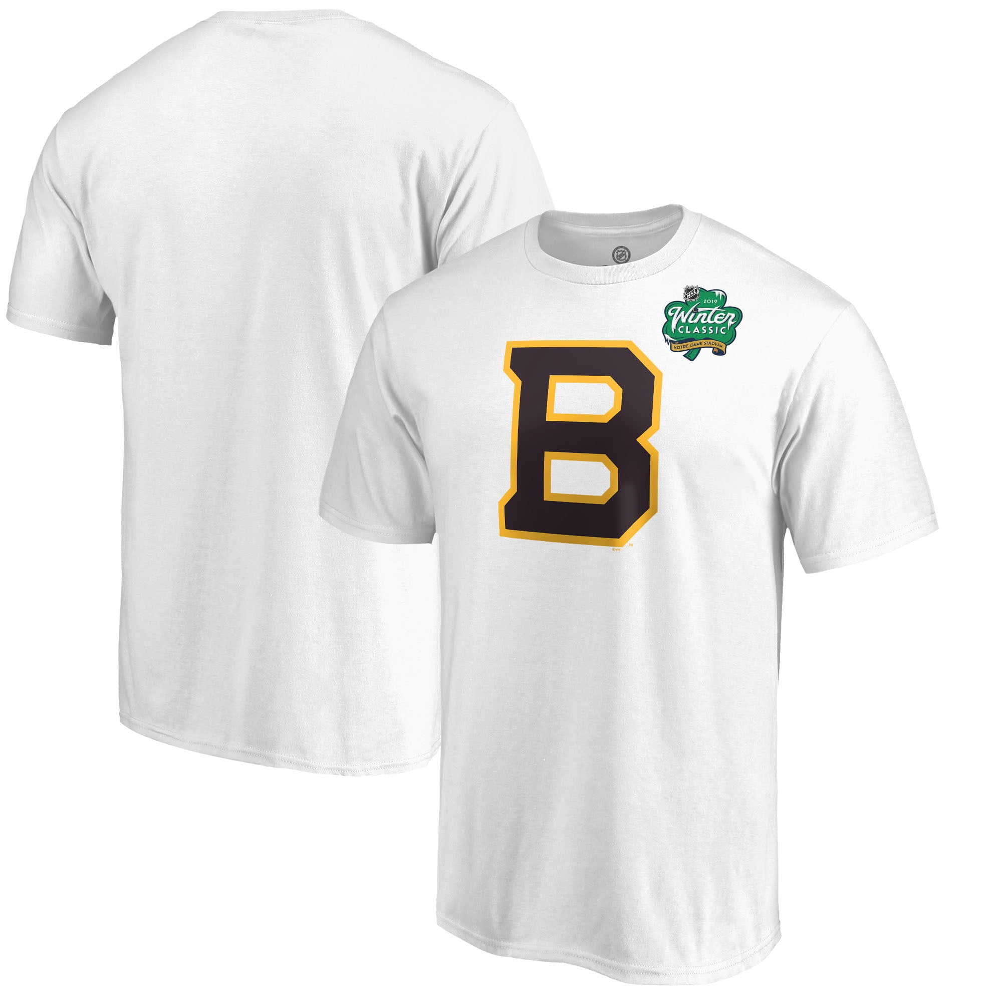 Men's Fanatics Branded White Boston Bruins 2019 NHL Winter Classic Primary Logo T-Shirt