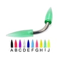 thumbnail image 1 of Acrylic Spike Titanium Curved Barbell, 12 Ga,1/2" (13Mm) Long,Blue  - E, 1 of 1
