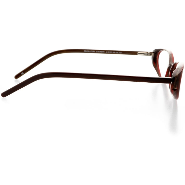 Womens Optical Eyewear Oval Shape, Plastic Full Rim, Red