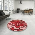 thumbnail image 4 of Ahgly Company Machine Washable Indoor Rectangle Transitional Cranberry Red Area Rugs, 2' x 3', 4 of 7
