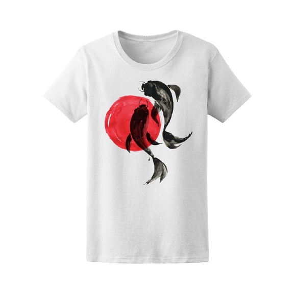 Koi Fish Waterbrush Style Tee Men's -Image by Shutterstock