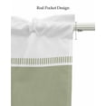 thumbnail image 5 of Faux Linen Valances for Windows Sage Green Stripe Curtains Valance Light Filtering Rod Pocket Small Window Treatment for Kitchen Living Room Bedroom 54x18In, 5 of 6