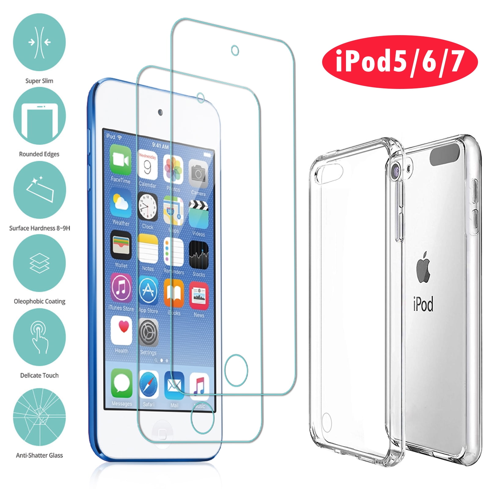 iPod Touch 7th Generation Case HD Clear-Black IDWELL Touch 6 Touch 5 Case with 2 Screen Protectors Clear Slim Soft TPU Black Bumper Case for Apple iPod Touch 7G 2019 Released/6G 2015 Released/5G 