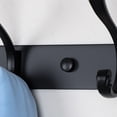 thumbnail image 3 of Uxcell 13.8" Dual 4 Hooks Wall Hooks Coat Rack Coat Hooks Zinc Alloy Black-A 1pcs, 3 of 7