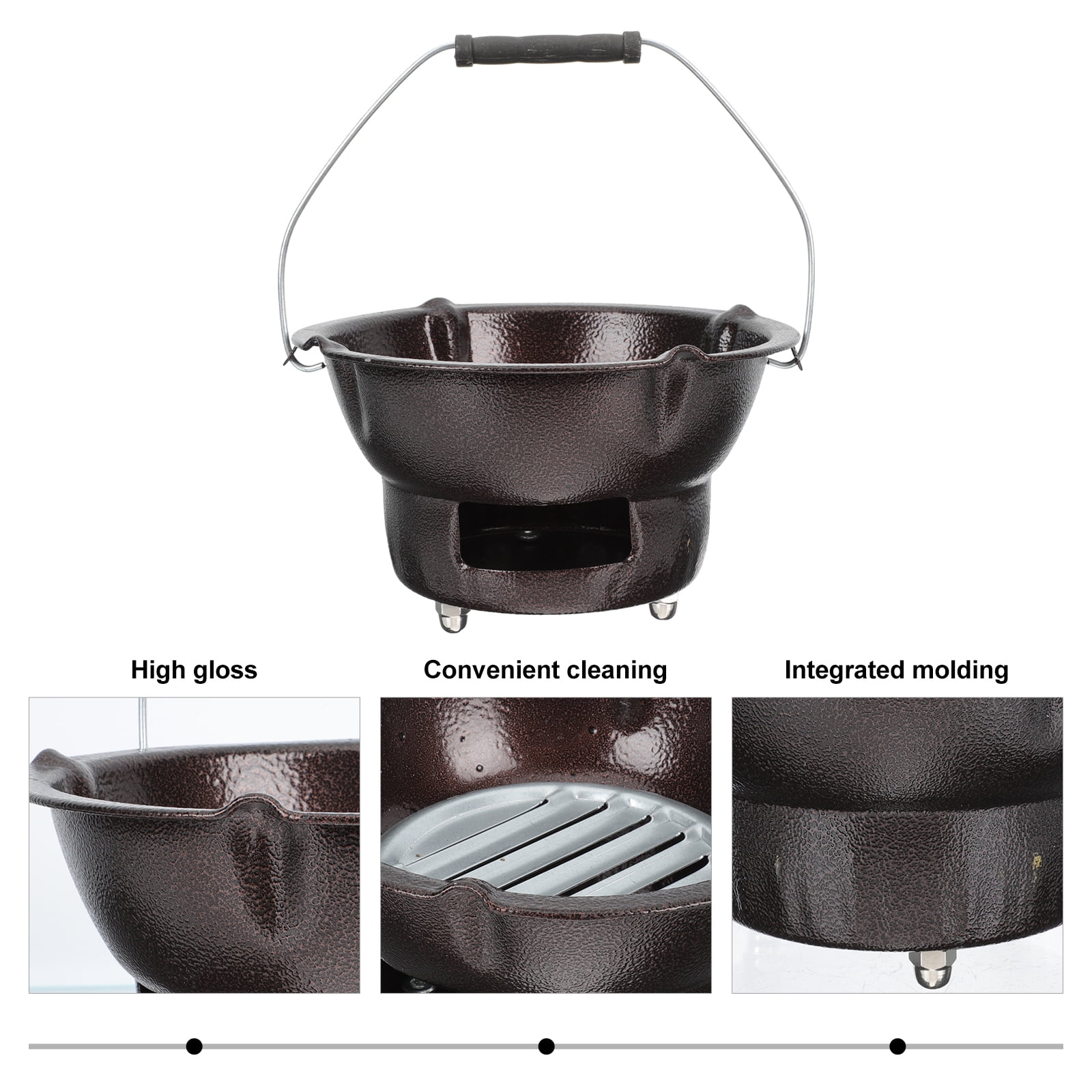 1 Set Furnace Charcoal Boiler Barbecue Stove Cast Iron Oven Tea Stove for Home