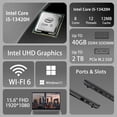 thumbnail image 2 of Lenovo V-Series Business Laptop, 15.6" FHD 1920×1080, Intel Core i5-13420H, 40GB RAM, 1TB SSD, Wi-Fi 6, HDMI, USB-C, Windows 11 Home, Grey, 2 of 6
