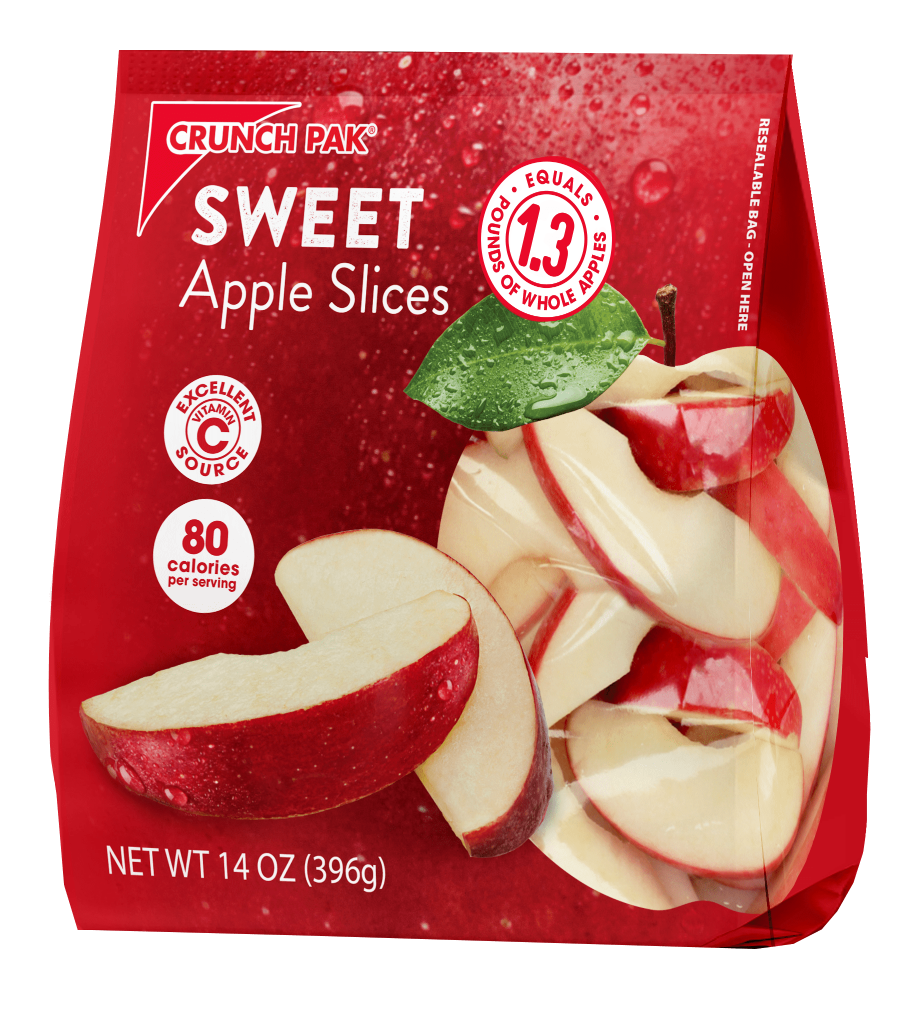 Crunch Pak Family Sized 14oz Bag of Sweet Sliced Apples