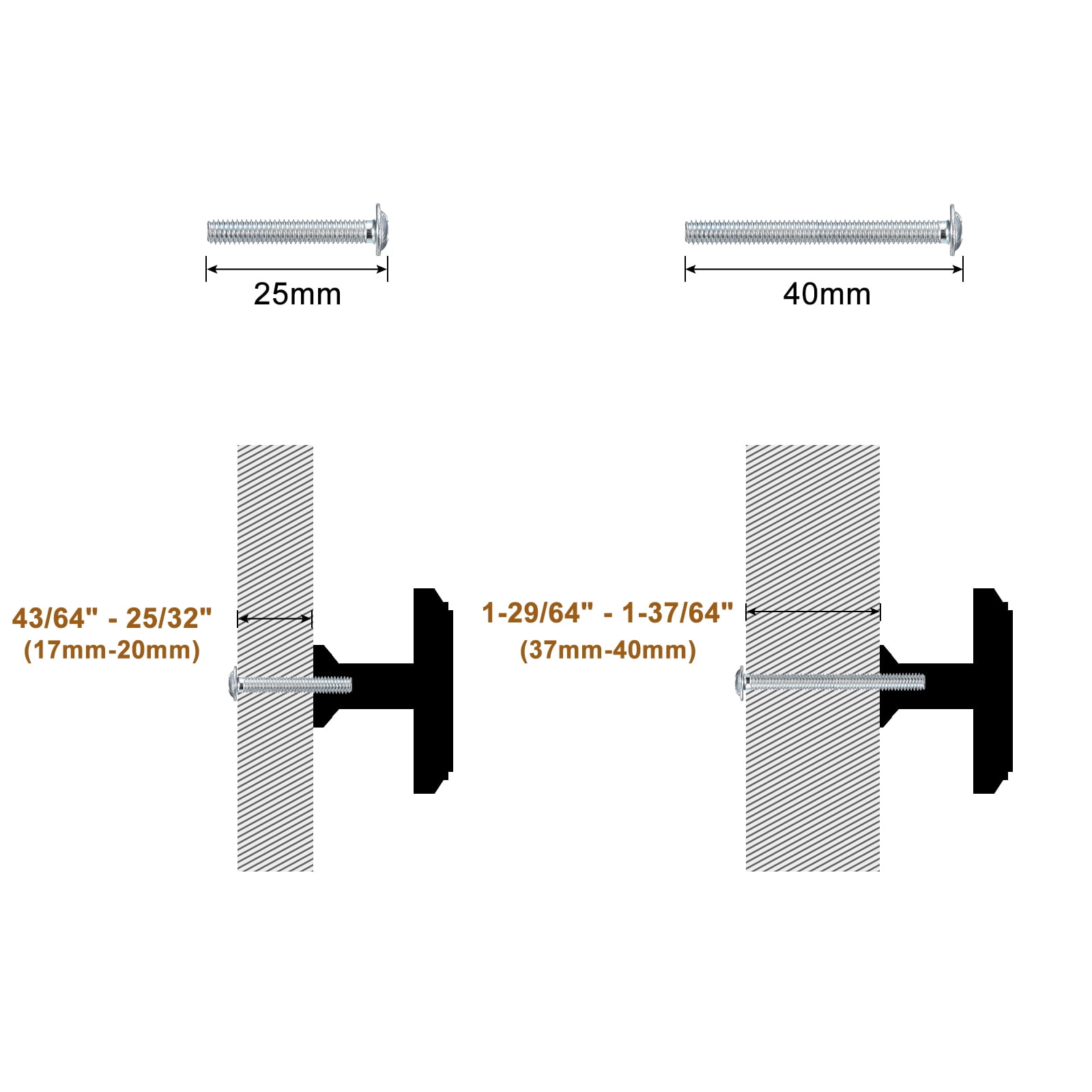 10 Pack Cabinet Knobs 1.37 Inch(35mm) Rectangle Cabinet Handles Dresser Knobs for Cupboard Silver