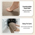 thumbnail image 3 of Waffle Bath Runner, Upgraded Waffle Runner Rug, Non Slip Washable Drying Boho Bathroom Bath Mat with Tassels for Hallway Shower Entry Farmhouse Home Decor, Double-Sided Use (Brown, 20*32in), 3 of 8
