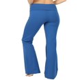thumbnail image 4 of SNNROO Womens & Plus Stretch Cotton Fold-Over High Waist Bootcut Workout Flared Yoga Pants, 4 of 4