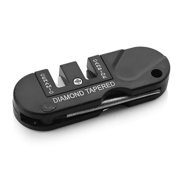 Camping Pocket Edc Gear Tres Etapas Afilador De Cuchillos Bolsillo Herramienta De Supervivencia Al Aire Libre Anzuelo Piedra De Afilar Kearding OD006342-00