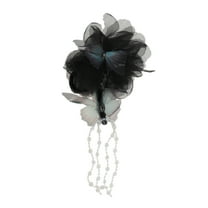 Unique Bargains 1 Pc Fashion Butterfly Tassel Hair Clips Hairdo Clip Blue