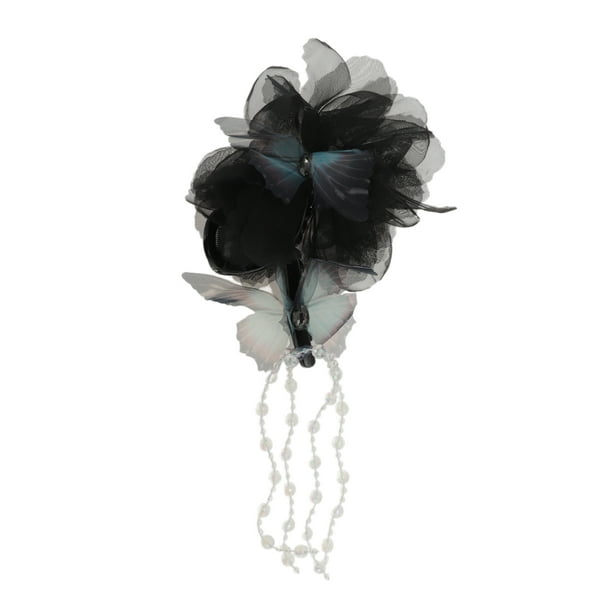 Accesorios de Moda 1 Pc Pinzas para el Cabello de Mariposa con Borlas Azul