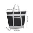 thumbnail image 3 of JHyouerji Insulated Lunch Bag,21×17×8 Inch Black Large Capacity Oxford Cloth Cooler,Reusable Waterproof Lunch Box for Men Women Teens School Picnic Travel Work, 3 of 6