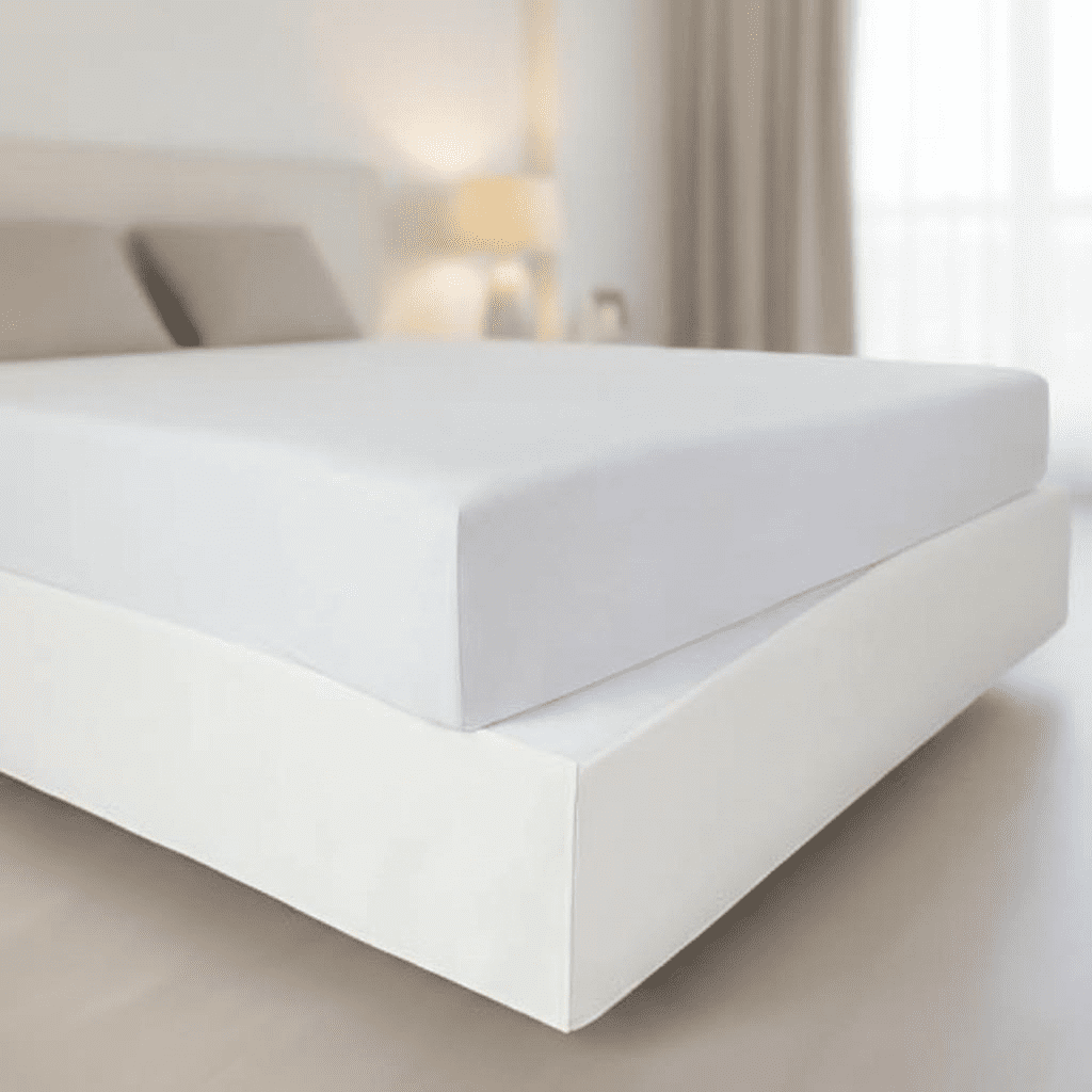 Hotel Quality Modern Bed Skirt with 13 Inch Drop, Machine Washable Solid Dust Ruffle for King Size Bed in White, Easy Fit and Durable Design