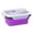 Purple, variant on AURIGATE Purple Collapsible Sandwich Container, Silicone Lunch Container Bento Box with Airtight Plastic Lid, Microwave Safe, Portable Camping Bowl, For Meal Prep, Travel and Hiking