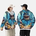 thumbnail image 3 of KLL Colorful Underwater Shark Print Men's Women’s UPF 50+ Sun Protection Outdoor Hoodie Jacket Long Sleeve Fishing Hiking Performance Shirt-Large, 3 of 6