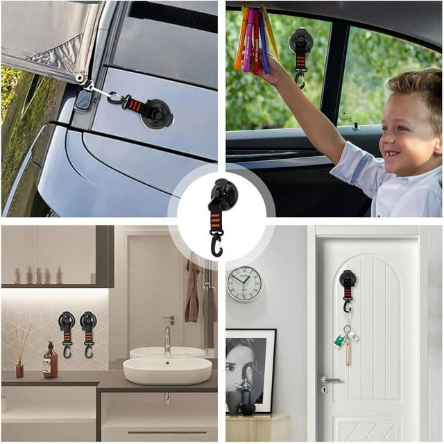 Car Suction Cup Hooks Rugged Suction Cup Hooks Heavy Duty Suction Cup Hooks | Car Window Suction Cup Hook 360 Rotatable Hooks For Car Camping