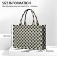 thumbnail image 3 of Large Capacity Tote Bag,Black Daisy Flower Pattern Handbag Fashion Luxury Tote Bag,15.7"x13"x 5.1" Inches,Laptop Compatible, 3 of 6