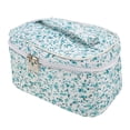 thumbnail image 1 of 1 Pc Bolsa de Cosméticos Cuadrada de Flores para Mujeres para Vacaciones Viaje de Negocios Poliéster Azul Cielo, 1 of 3