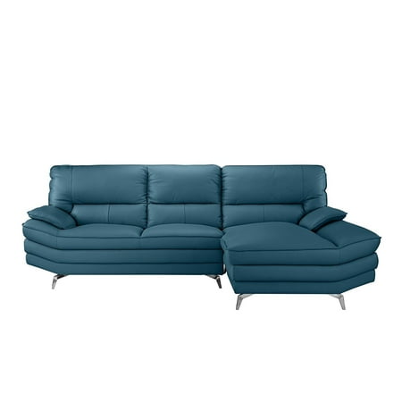 Living Room Leather Sectional Sofa L Shape Couch With Chaise Lounge Teal Com Living Room Leather Sectional Sofa L, Teal Leather Sectional Sofa