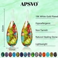 thumbnail image 5 of APSVO Nature Healing Stone Drop Earrings for Women Hypoallergenic S925 Sterling Silver Post Fishhoop Red Green Dangle Earrings Birthday Graduation Mothers Day Jewelry Gifts Teen Her Mom Adults Wife, 5 of 7
