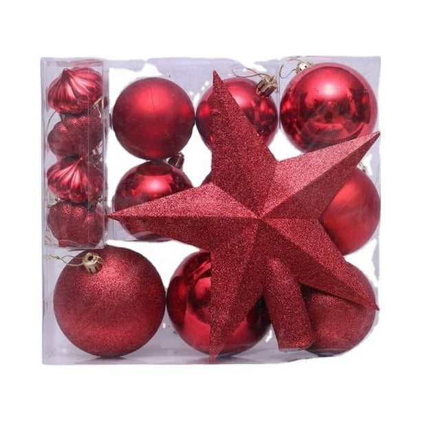 Accesorios de Año Nuevo Decoración de regalos de Navidad Bola de brillo de plástico de Navidad