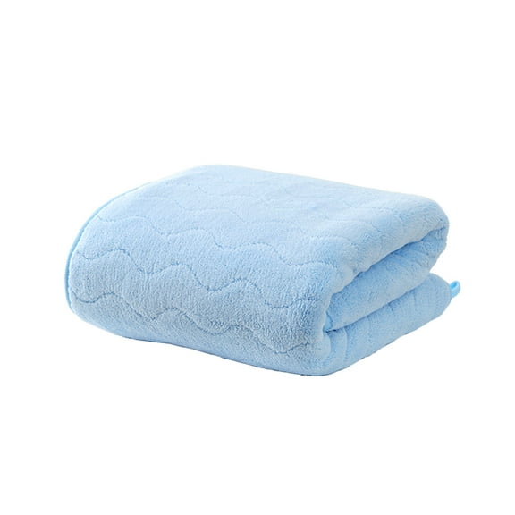 EazyTech Premium Hand Towel for Bathroom, Ultra Soft & Highly Absorbent Quick Dry Coral Fleece Face Wash Towel, 14"X30" Multipurpose Spa Pool Beach Gym Towel(Blue)