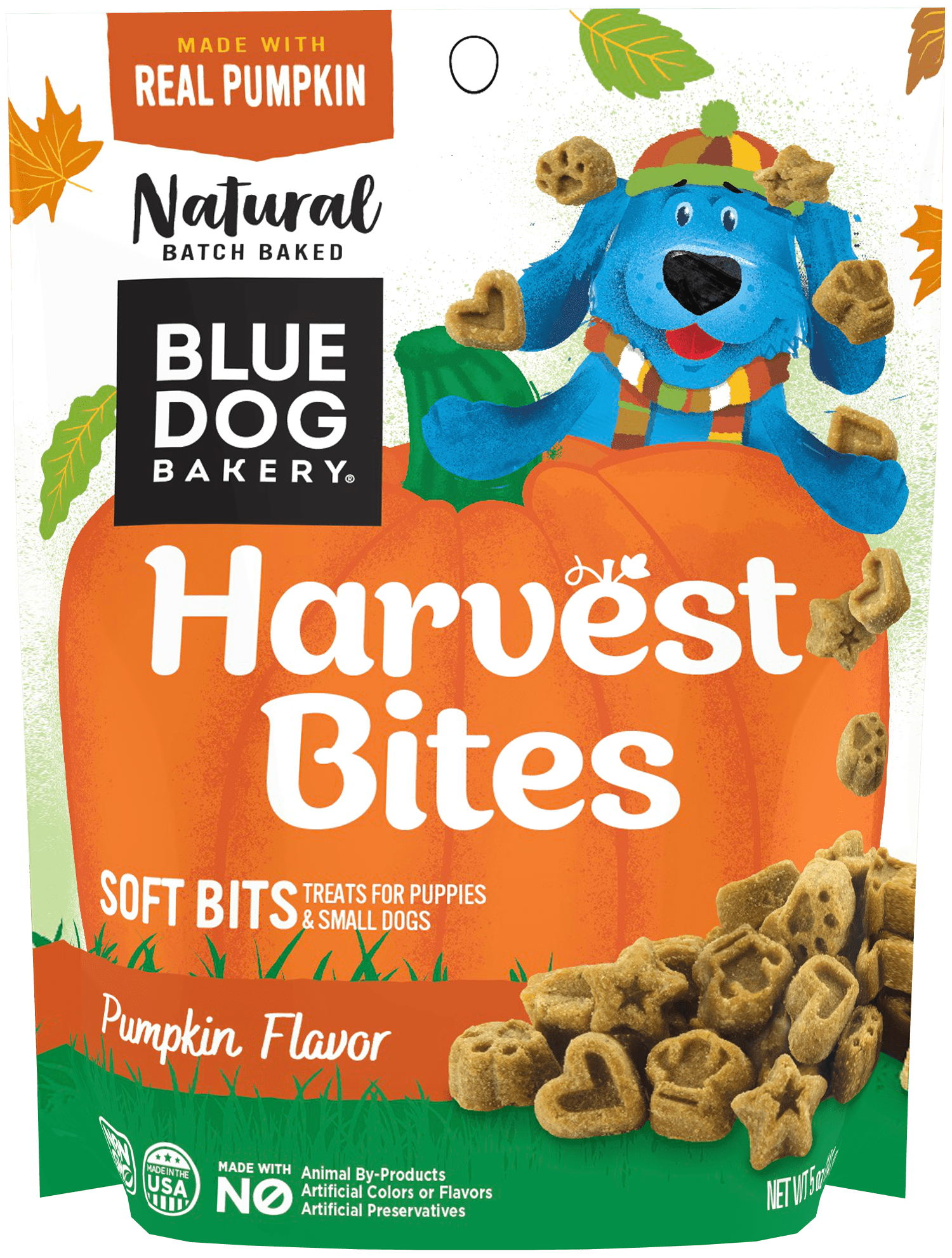 (40 pack) Blue Dog Bakery Harvest Bites, Pumpkin Flavor, 5 Ounces