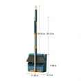 thumbnail image 3 of Indoor Brooms and Dustpan Set, 180° Rotatable, Standing Storage, with Scraping Teeth & Scraper, Lightweight, ABS+PP+Stainless Steel, for Home Shop Commercial Indoor Outdoor Heavy Duty Cleaning, 3 of 6