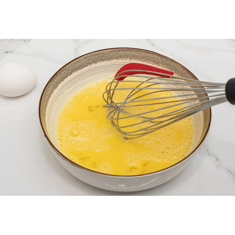 Clay Coyote Mixing Bowl with tiny wire whisk for whipping batter or eggs