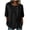 Black, variant on Womens Tops Summer Dressy Casual 3/4 Sleeve Crew Neck Circle Tops - Bow Tie Velvet for Winter Black S