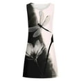thumbnail image 4 of QIPOPIQ Robes d'Été pour Femmes 2024 Tendance Bohème à Imprimé Floral avec Goutte d'Eau, par-Dessus, Col Ras du Cou, Sans Manches, Robes de Plage, 4 of 6