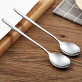 thumbnail image 3 of Spoons, Korean Soup Spoons,Stainless Steel Spoon with long Handle Set of 8, 3 of 6