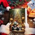 thumbnail image 4 of 2025 Christmas Advent Calendar Panda with Santa Hats Pendants, 24 Days Small Advent Calendars 2D Acrylic Hanging Toys for Christmas Party Home Decor, 4 of 7