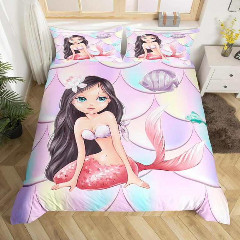 Mermaid bed sheets shop queen