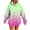 Hot Pink#2, variant on SwiftWear Women's Longline Gradient Hoodie with Front Pocket - Oversized Comfort Fit Pullover, Soft Stretch Fabric for Casual Streetwear Green