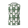 thumbnail image 6 of Lsque Alpaca Faces Print Men's Cotton Blend Sleeveless Muscle Shirts (S-3XL)- Moisture Wicking, Odor Protection, UPF 30+,Large, 6 of 8