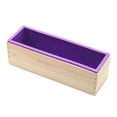 thumbnail image 2 of 42 Rectángulo Jabón De Silicona Caja De Inicio Herramientas De Fabricación De Jabón De Bricolaje Púrpura Yinane pan de moldes de jabón de silicona, 2 of 8