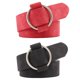 thumbnail image 4 of Guardurnaity Cinturones con hebilla redonda para mujer y niña, cinturón de cuero, vaqueros de ocio más nuevos, salvajes Cinturones rosa, 4 of 6
