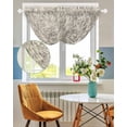 thumbnail image 3 of Waterfall Valances for Windows, Vintage Flowers Kitchen Sheer Valance Curtains, Branch Plants Beige Botanical Rustic Rod Pocket Elegant Swag Valances for Living Room Bedroom, 47.2"x38.5", 1 Panel, 3 of 8