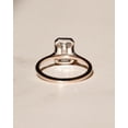 thumbnail image 4 of solitaire jewels 2.25CT Bezel Setting Emerald Moissanit Solitaire Engagement Ring For Women, 10K Rose Gold, 4 of 5