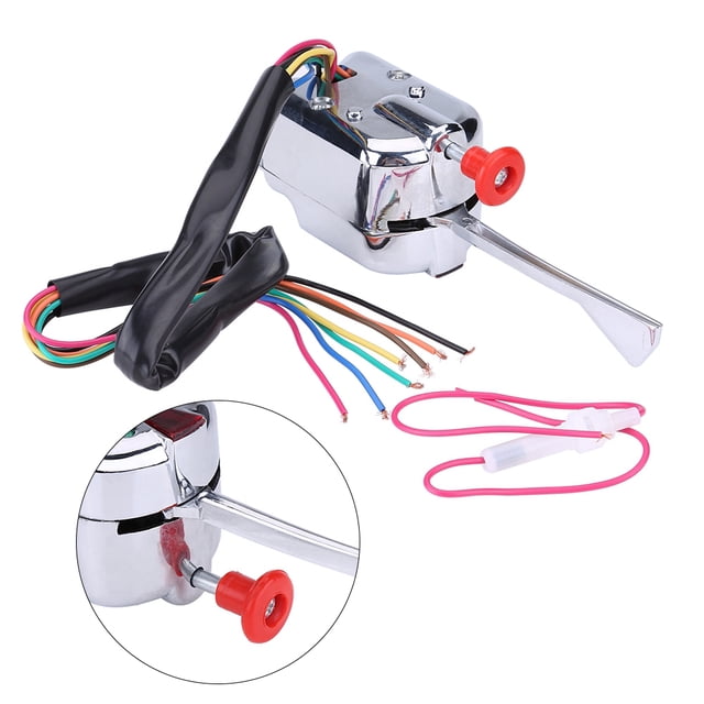 Interruptor Universal de Señal de Para Coche de 12 V, Hot Rod de Calle Con Montaje Cromado, Fácil Instalácicoe para Muchoos Vehículos