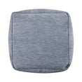 thumbnail image 6 of LR Home Medium Solid Indoor Cube Pouf, Blue Chenille, 18" x 18" x 18", 6 of 6